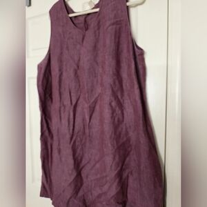 Vintage J. Jill Womens Linen Shift Dress Popover Lagenlook Minimalist